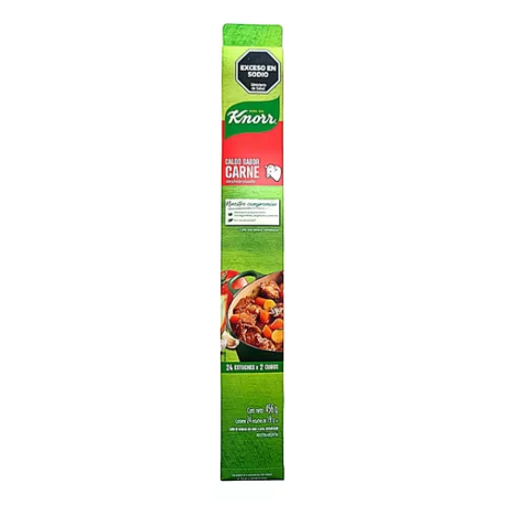 CALDOS KNORR sabor carne 24 estuches x 2 cubos 19 grs.