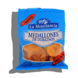 Medallones de durazno bolsa de 1 kg.