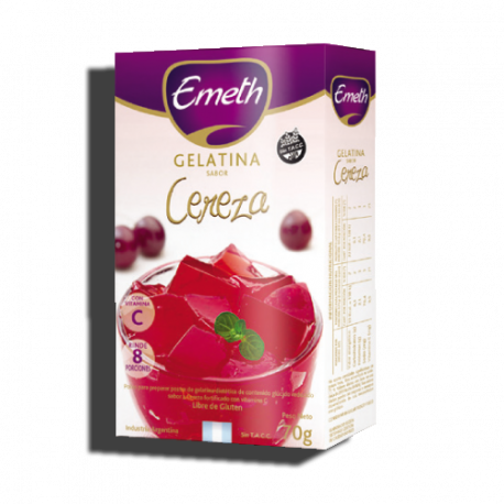 Gelatina Cereza Vitaminizado 6* 70 Grs EMETH