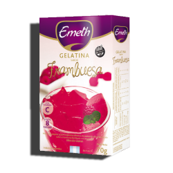 Gelatina Frambuesa Vitaminizado 6* 70 Grs EMETH