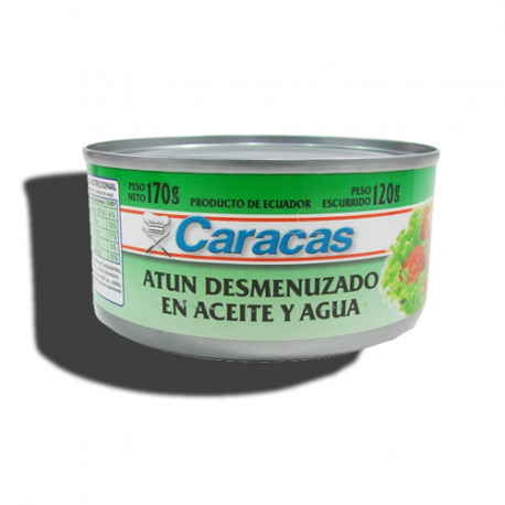 Atun CARACAS Desm. Aceite y agua 170 grs