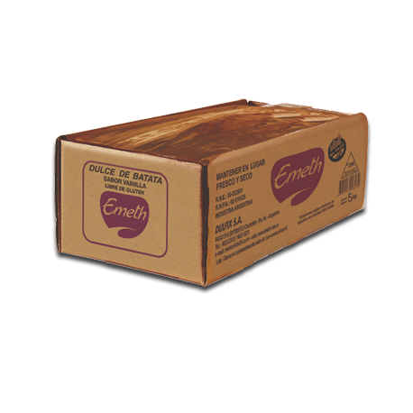 Dulce de Batata Vainilla Cajon 5 Kg EMETH