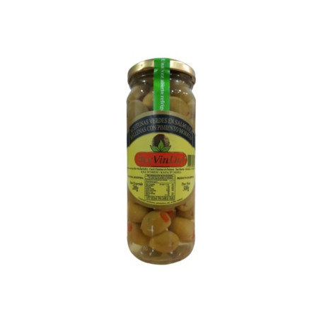 Aceituna rellenas en frasco de vidrio 6* 500 grs. HOR VIN DUL