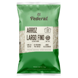 Arroz EL FEDERAL Largo fino x 1 kg. pack x 10