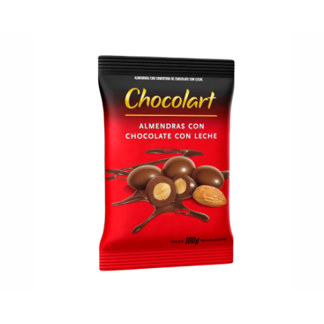 Almendra cob. choc. leche 500 grs. c.x 10 u. CHOCOLART